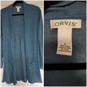 Small Orvis linen duster sweater